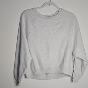 American Eagle Gray Inside Out Crewneck Sweatshirt Boxy Normcore Medium